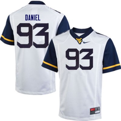 Men's West Virginia Mountaineers NCAA #93 Matt Daniel White Authentic Nike Stitched College Football Jersey BX15O51FJ